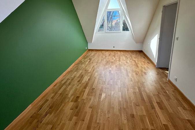 Pose d'un parquet dans le Calvados
